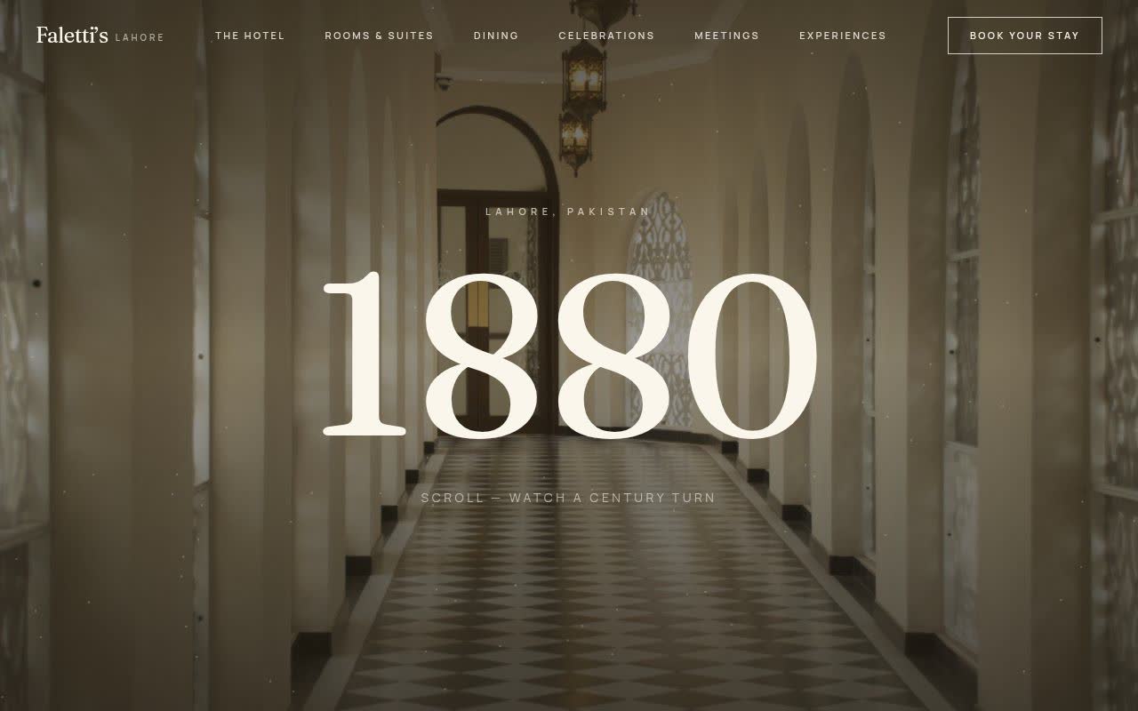 Faletti's Hotel concept website