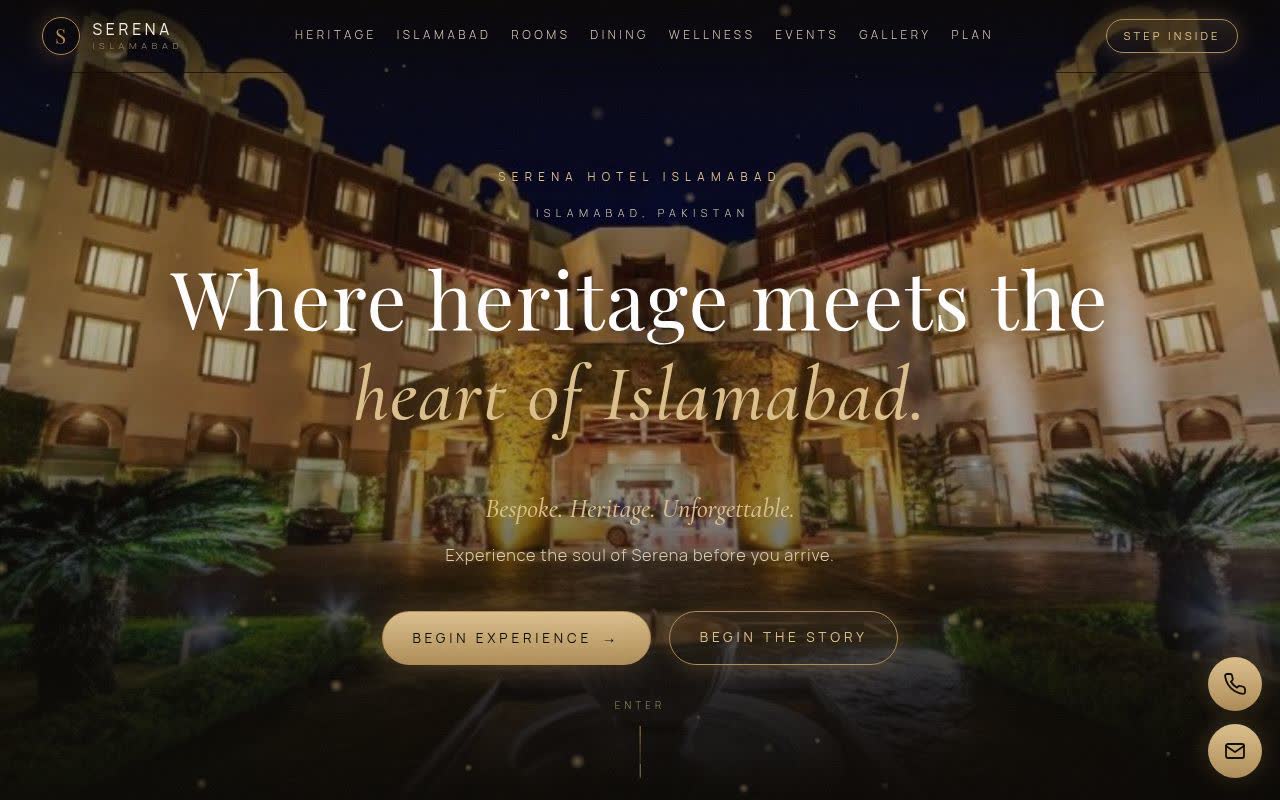 Serena Islamabad concept website